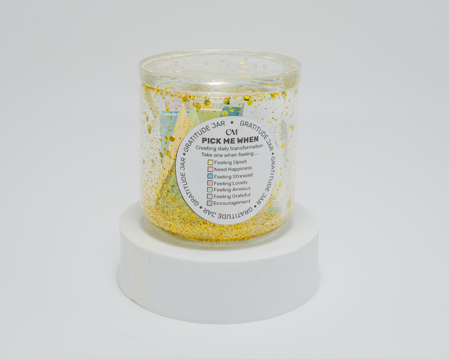 The Gratitude Jar – 70 Daily Prompts in a Handmade Gift Jar - Transform your mindset and uplift your mood