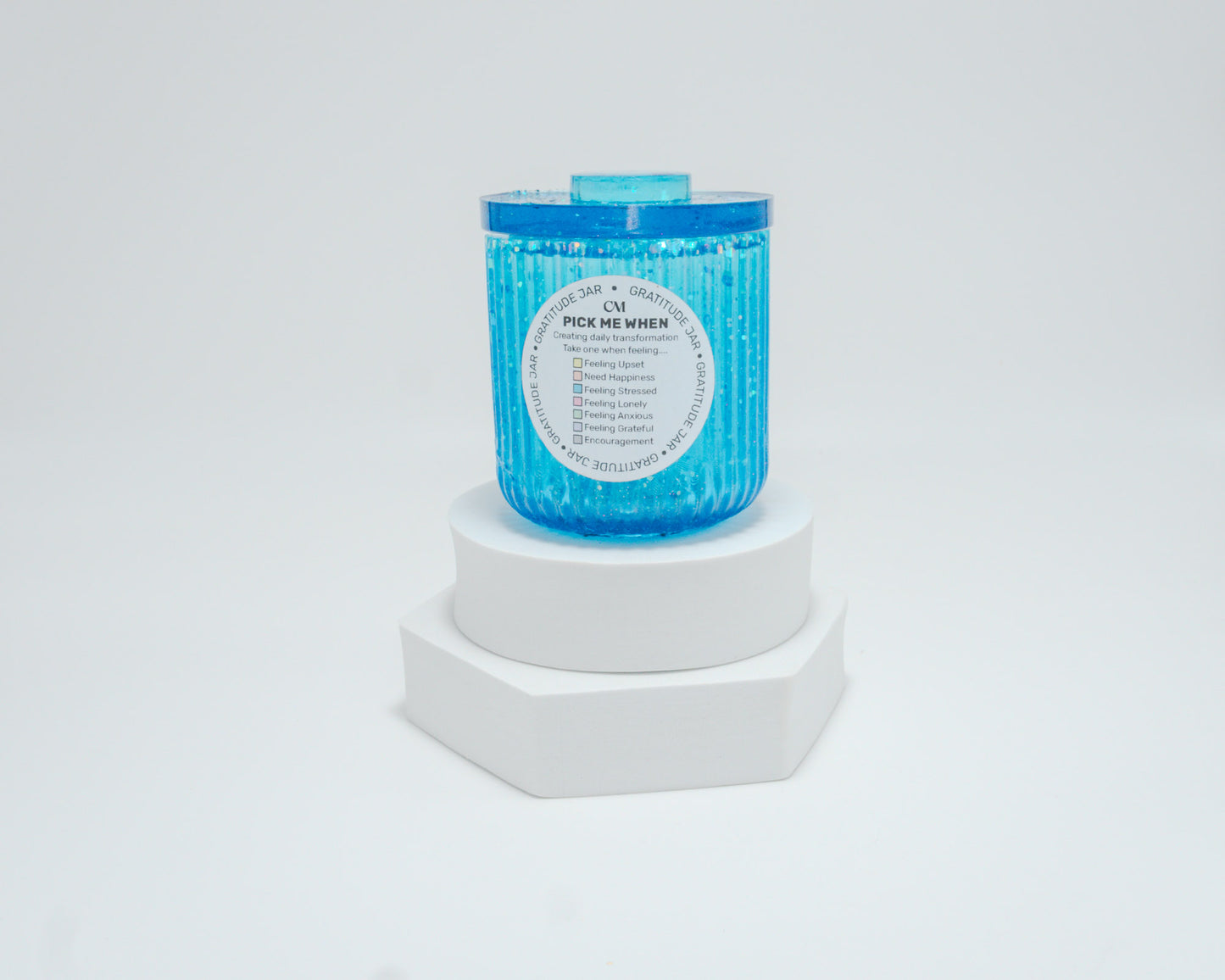 The Gratitude Jar – 70 Daily Prompts in a Handmade Gift Jar - Transform your mindset and uplift your mood