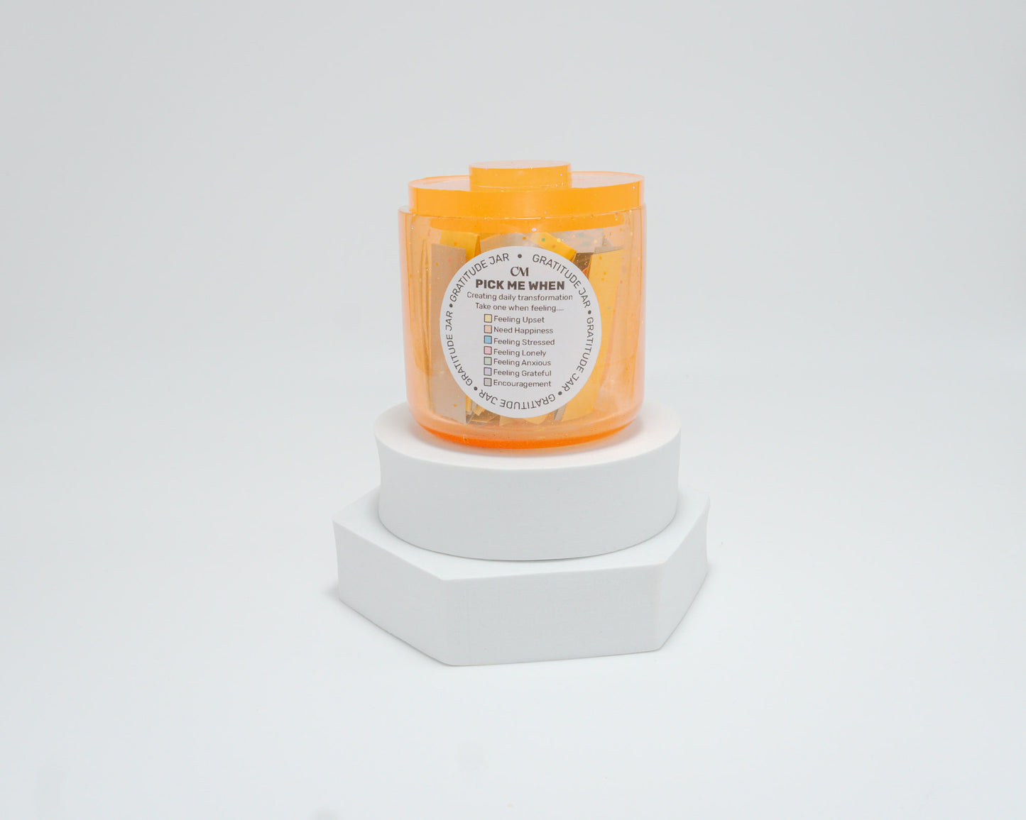 The Gratitude Jar – 70 Daily Prompts in a Handmade Gift Jar - Transform your mindset and uplift your mood