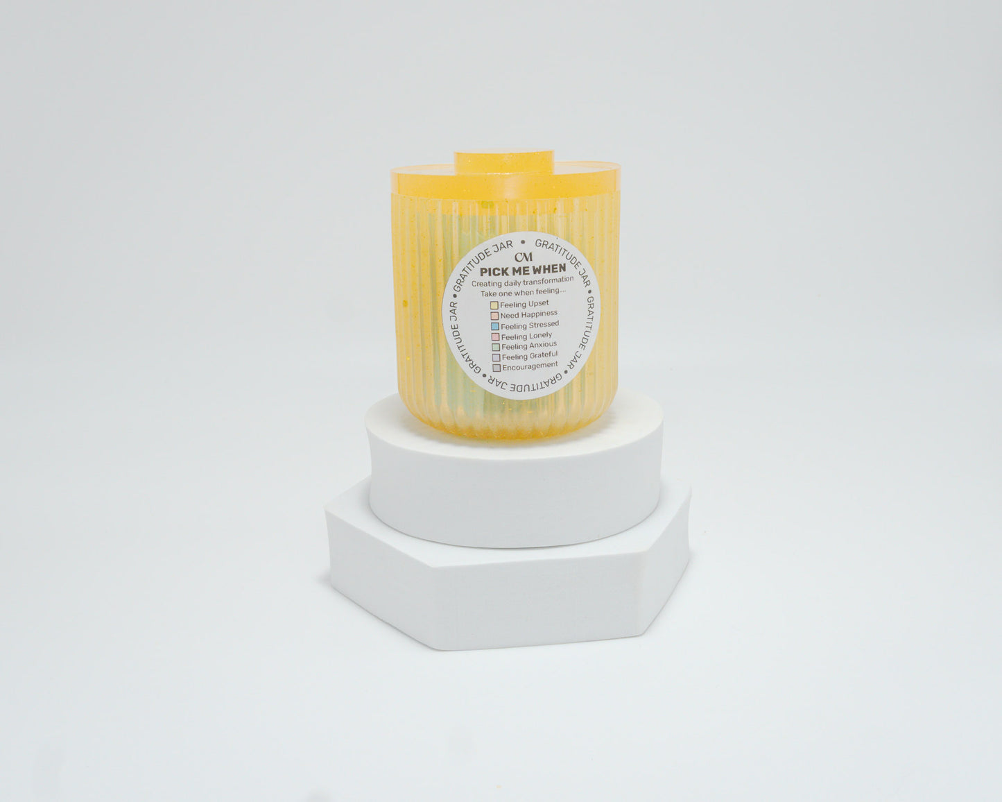 The Gratitude Jar – 70 Daily Prompts in a Handmade Gift Jar - Transform your mindset and uplift your mood