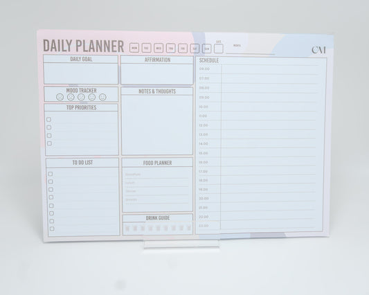 Daily Planner 'Make It Happen' Desk Pad with Schedule
