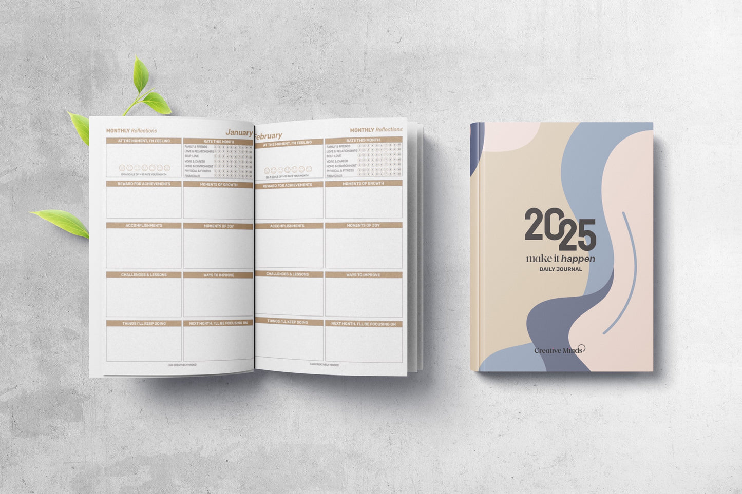 2025 Daily Journal Diary 'Make it happen' image 2