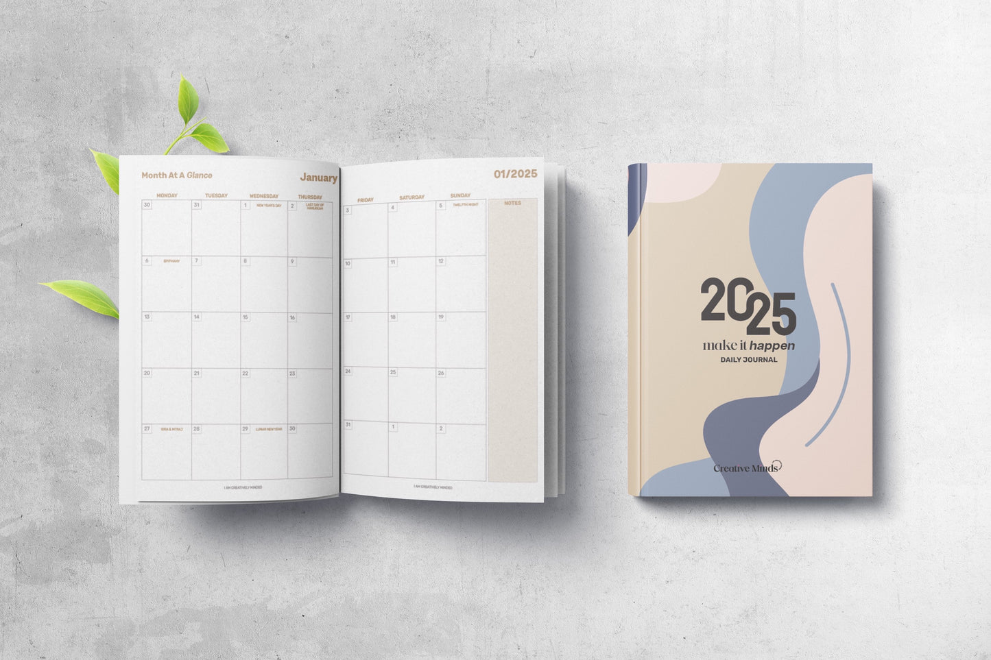 2025 Daily Journal Diary 'Make it happen' image 3