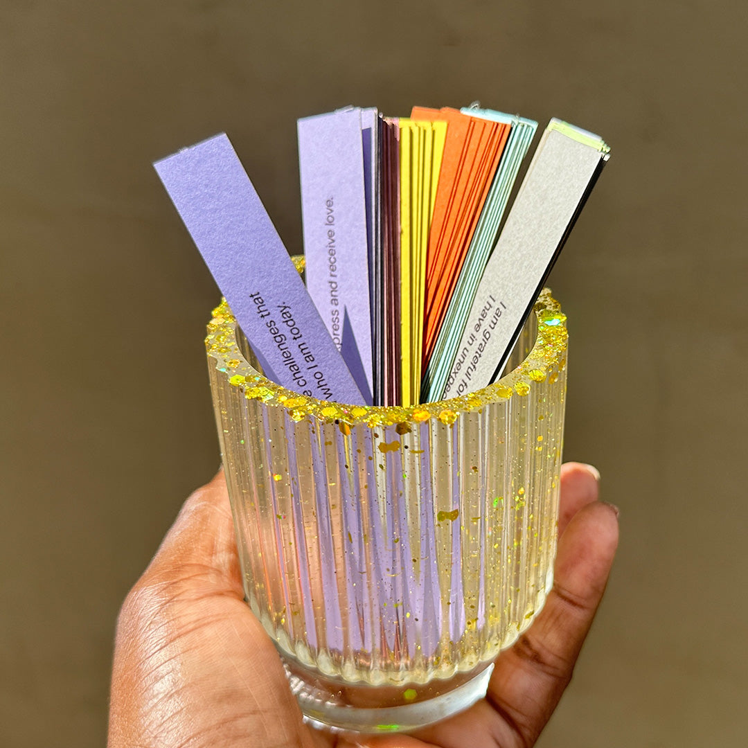 The Gratitude Jar – 70 Daily Prompts in a Handmade Gift Jar - Transform your mindset and uplift your mood