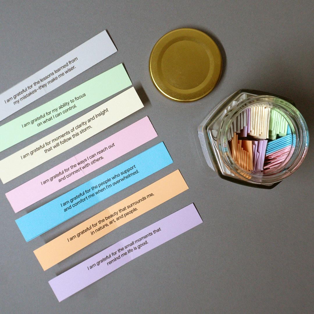 Gratitude Jar 70 Prompts - Transform your mindset and uplift your mood