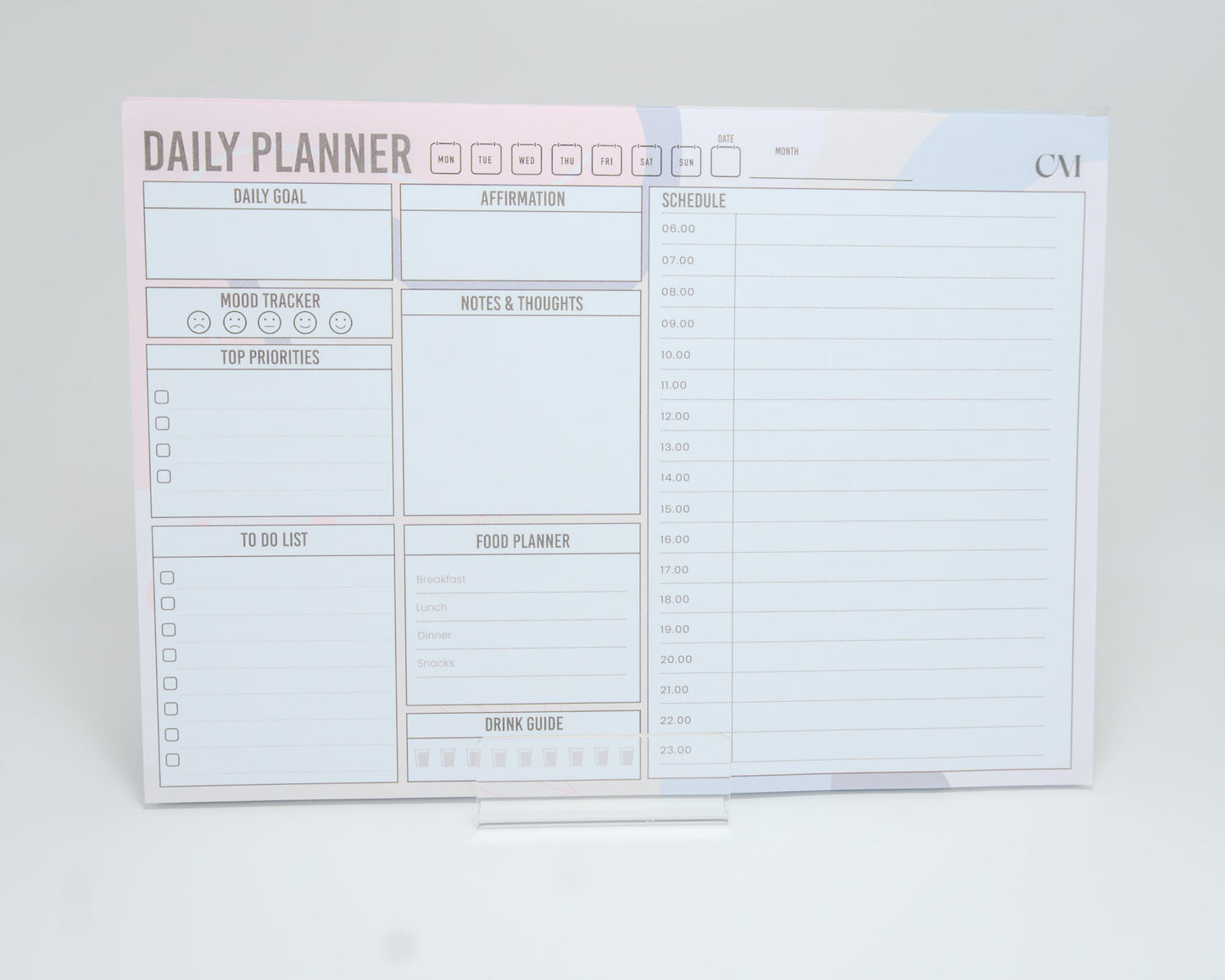 Daily Planner 'Make It Happen' Desk Pad with Schedule