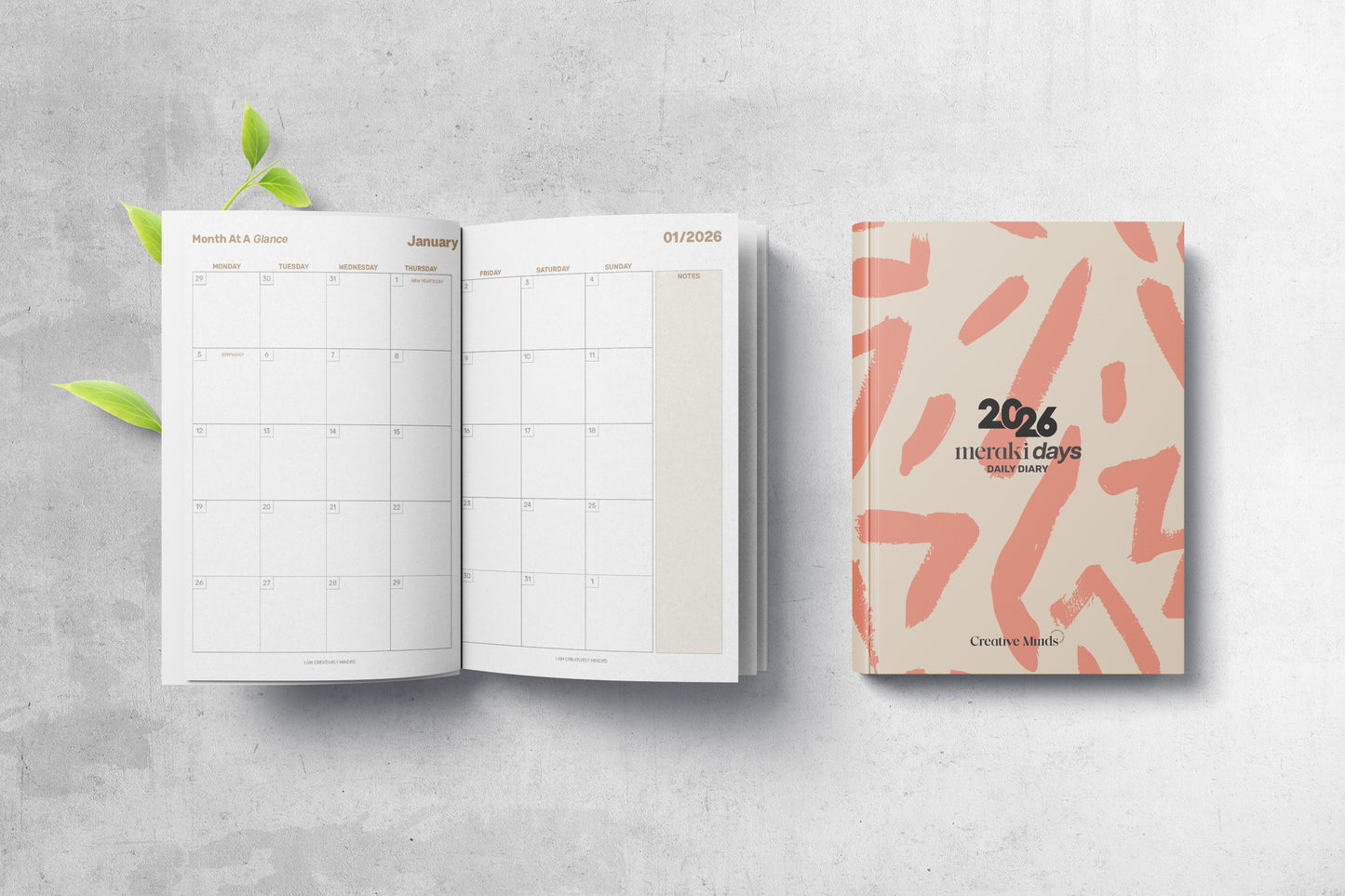 2026 Daily Journal Diary 'Meraki Days'