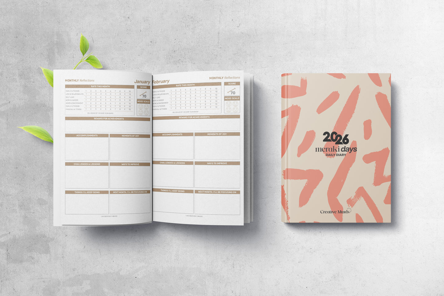 2026 Daily Journal Diary 'Meraki Days'