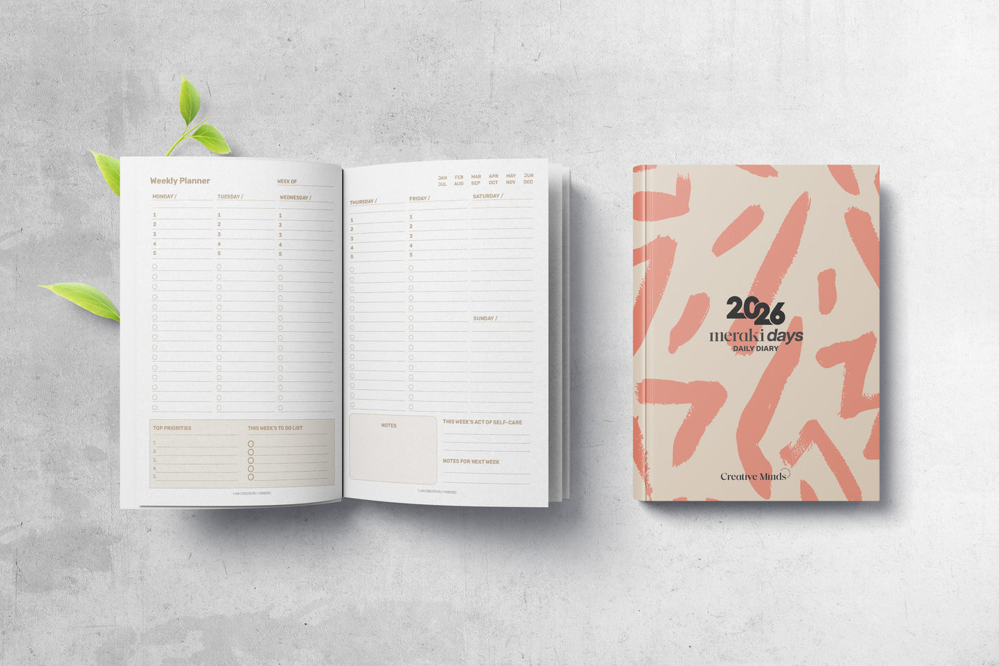 2026 Daily Journal Diary 'Meraki Days'