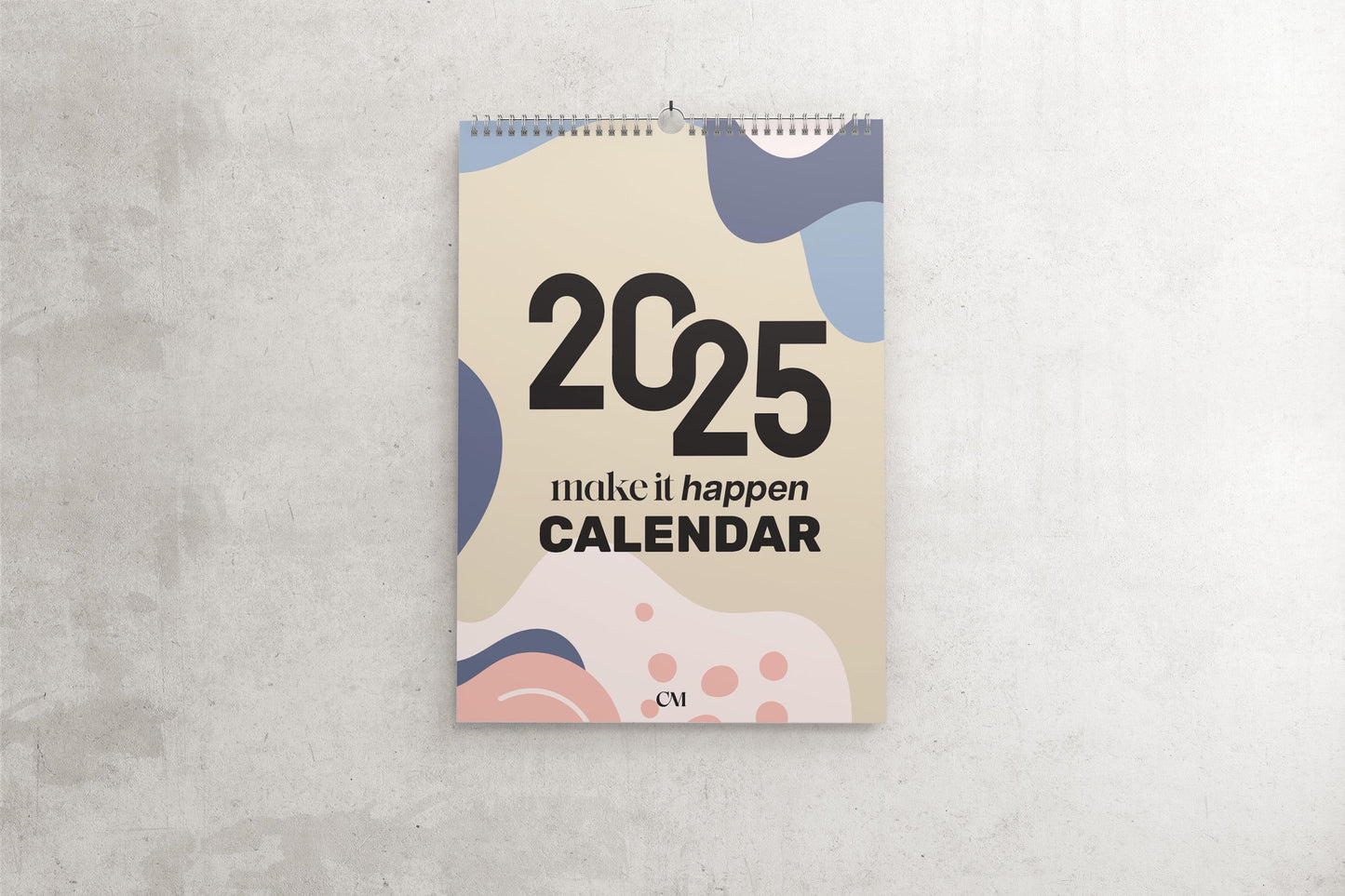 2025 Large Wall Calendar Monthly Goal & Planner A3 Portrait